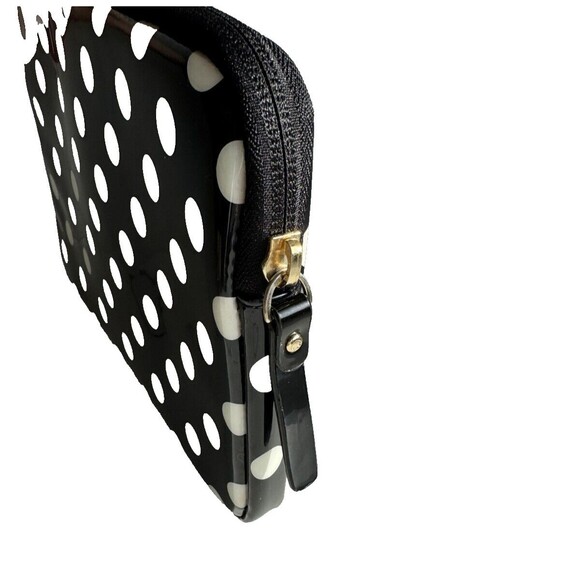 Kate Spade New York Tablet Case Travel Bag Black And White Polka Dot - Picture 4 of 6